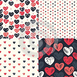 Etro seamless pattern with colorful hearts photo